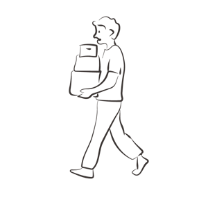 MAN WITH BOXES